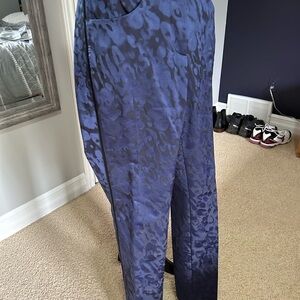 Blue Animal Print Pants